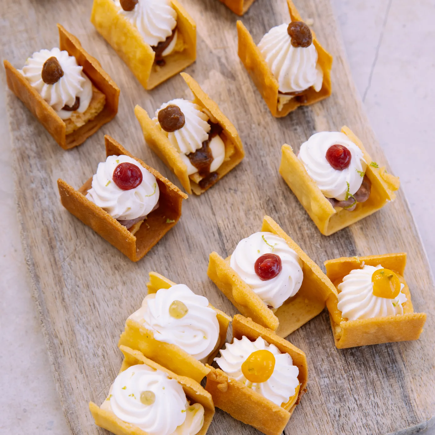 Assortiment de mini Toulongs vus de dessus